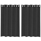Vidaxl gordijnen voile met doorvoertules 2 st 140x175 cm zwart