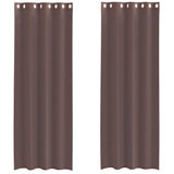 Vidaxl gordijnen voile met doorvoertules 2 st 140x300 cm bruin