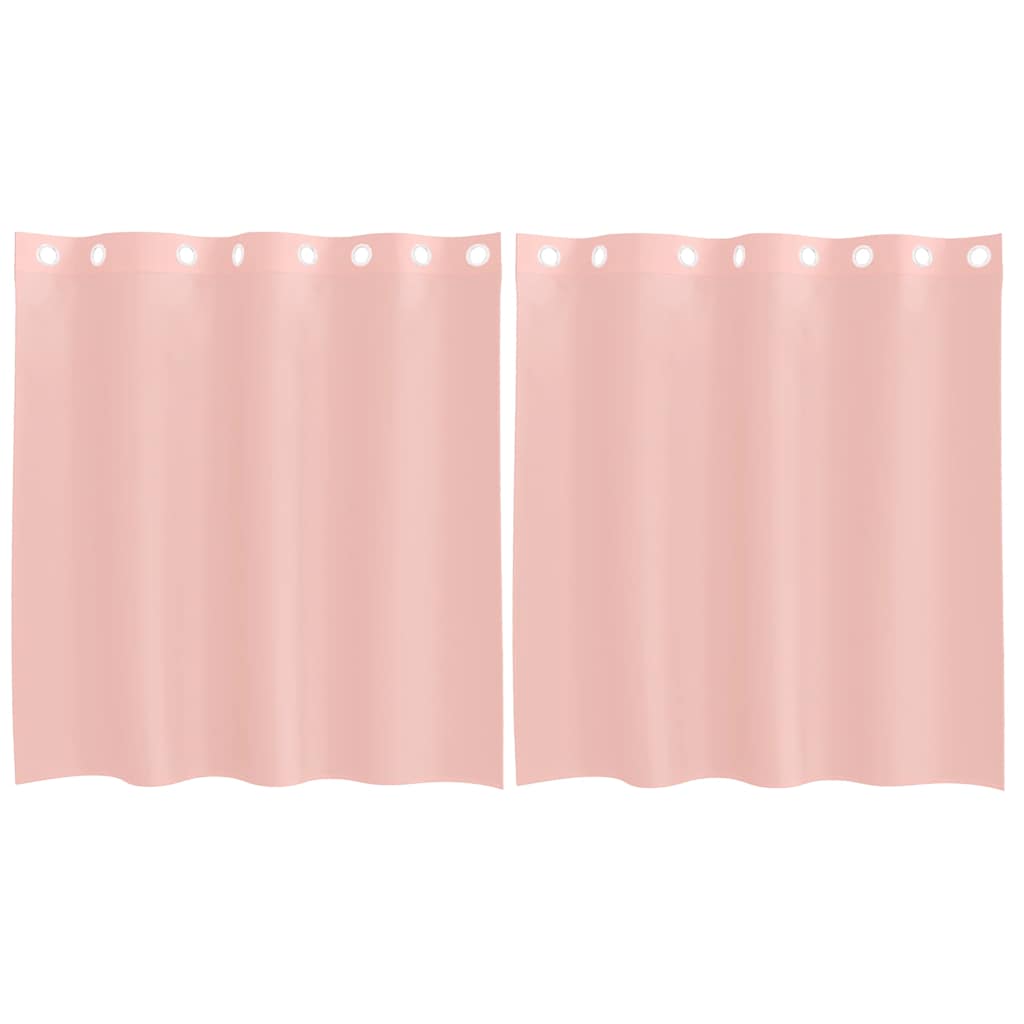 Vidaxl gordijnen voile met doorvoertules 2 st 140x140 cm roze