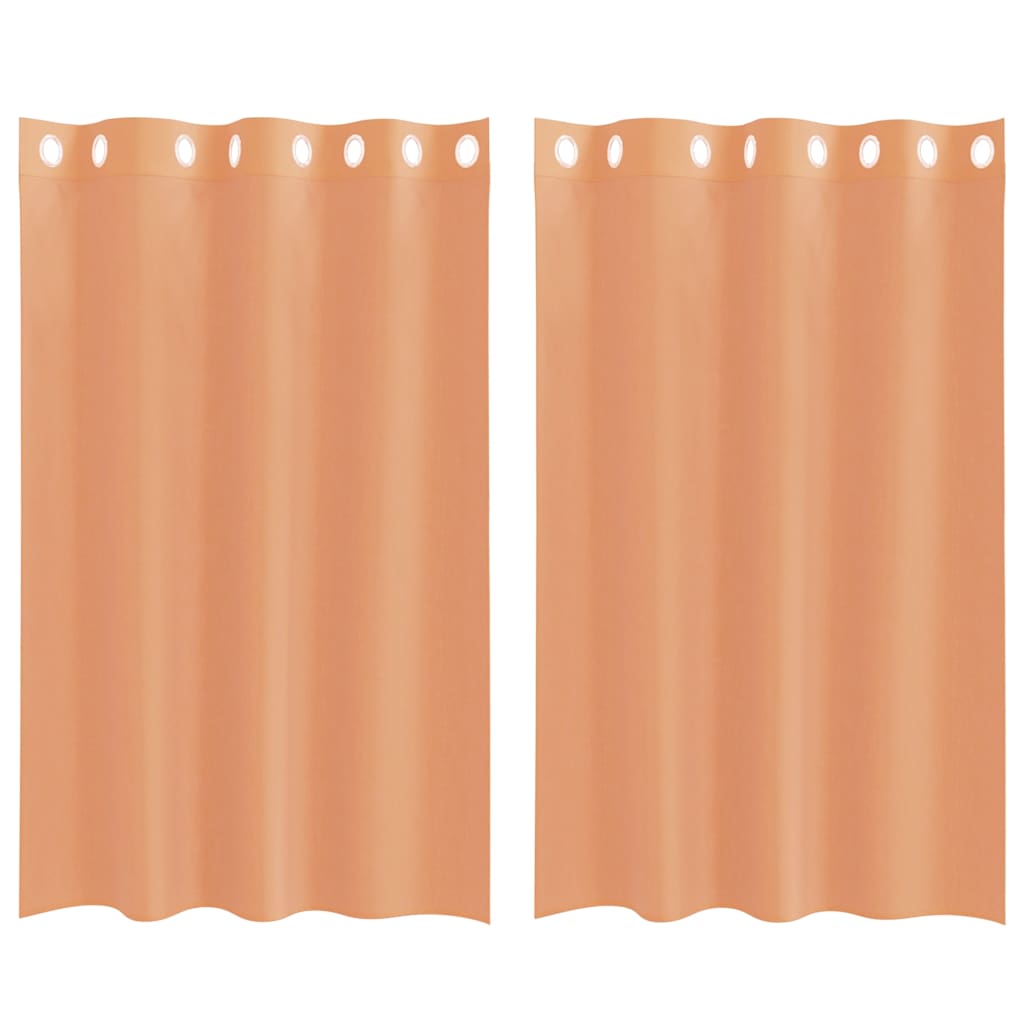 Vidaxl gordijnen voile met doorvoertules 2 st terracotta