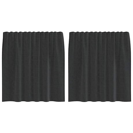 Vidaxl gordijnen voile met roedezakken 2 st zwart