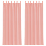 Vidaxl gordijnen voile met roedezakken 2 st roze
