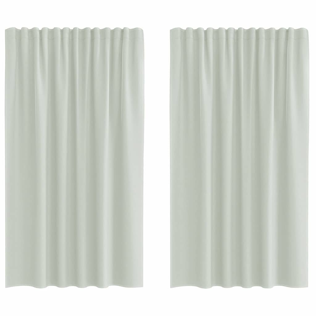 Vidaxl gordijnen voile met roedezakken 2 st lichtgrijs