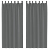 Vidaxl gordijnen voile met lussen 2 st 140x225 cm donkergrijs