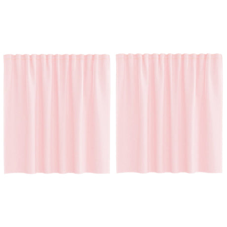 Vidaxl gordijnen voile met lussen 2 st 140x140 cm lichtroze