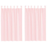 Vidaxl gordijnen voile met lussen 2 st 140x175 cm lichtroze