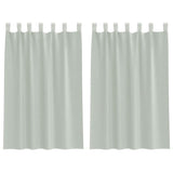 Vidaxl gordijnen voile met lussen 2 st 140x175 cm lichtgrijs