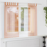 Vidaxl voile gordijnen met lussen 2 st terracotta 140x140 cm