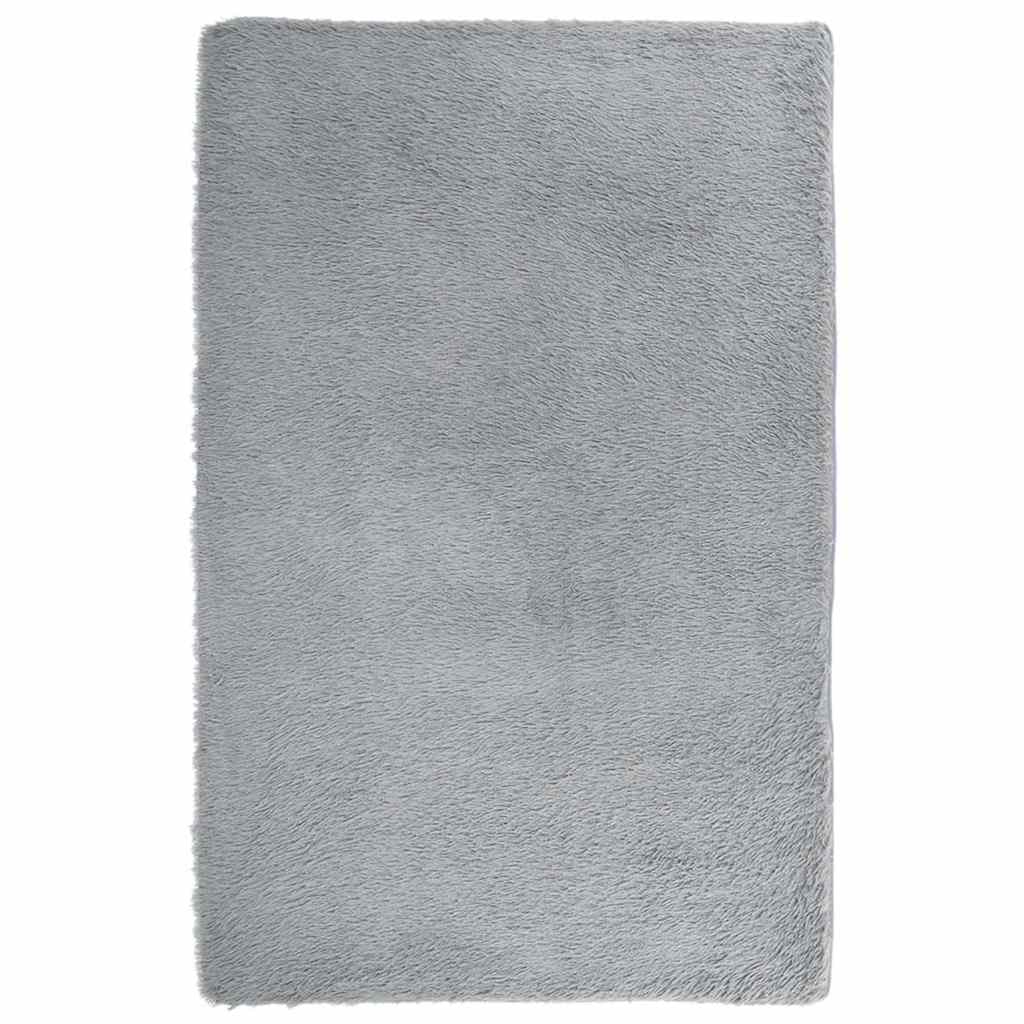 Vidaxl hoogpolig vloerkleed navarra 130x200 cm polyester lichtgrijs