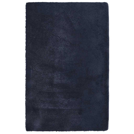 Vidaxl hoogpolig vloerkleed navarra 130x200 cm polyester marineblauw