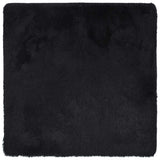 Vidaxl hoogpolig vloerkleed navarra 120x120 cm polyester zwart