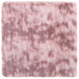 Vidaxl hoogpolig vloerkleed navarra 120x120 cm polyester stoffig roze