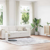Vidaxl hoogpolig vloerkleed navarra 240x240 cm polyester zilvergrijs