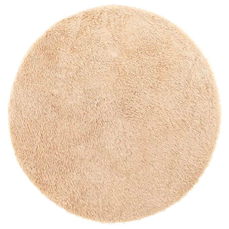 Vidaxl hoogpolig vloerkleed navarra 200x200 cm polyester beige