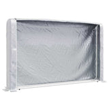 Vidaxl haardhoutrek met regenhoes 250x25x150 cm gegalvaniseerd staal