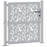 Vidaxl poort met bladontwerp 100x100 cm weervast staal