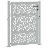 Vidaxl poort met bladontwerp 100x125 cm weervast staal