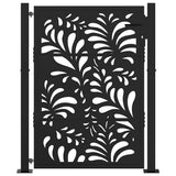 Vidaxl poort met golfontwerp 100x125 cm staal zwart