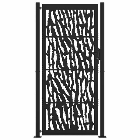 Vidaxl poort met sporenontwerp 100x200 cm staal zwart