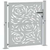 Vidaxl poort met vlamontwerp 100x100 cm weervast staal