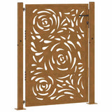 Vidaxl poort met vlamontwerp 100x150 cm weervast staal