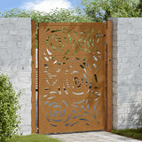 Vidaxl poort met vlamontwerp 100x150 cm weervast staal