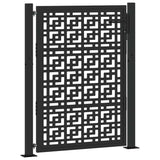 Vidaxl poort met kruisontwerp 100x125 cm staal zwart