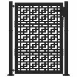 Vidaxl poort met kruisontwerp 100x125 cm staal zwart