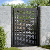 Vidaxl poort met kruisontwerp 100x125 cm staal zwart