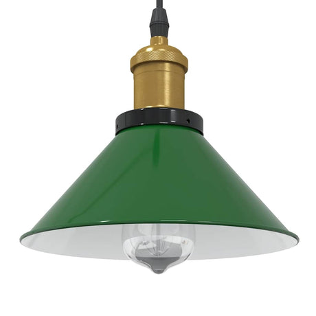 Vidaxl hanglamp in hoogte verstelbaar e27 ø22 cm metaal glanzend groen