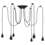 Vidaxl hanglamp met 6 lamphouders e27 metaal zwart