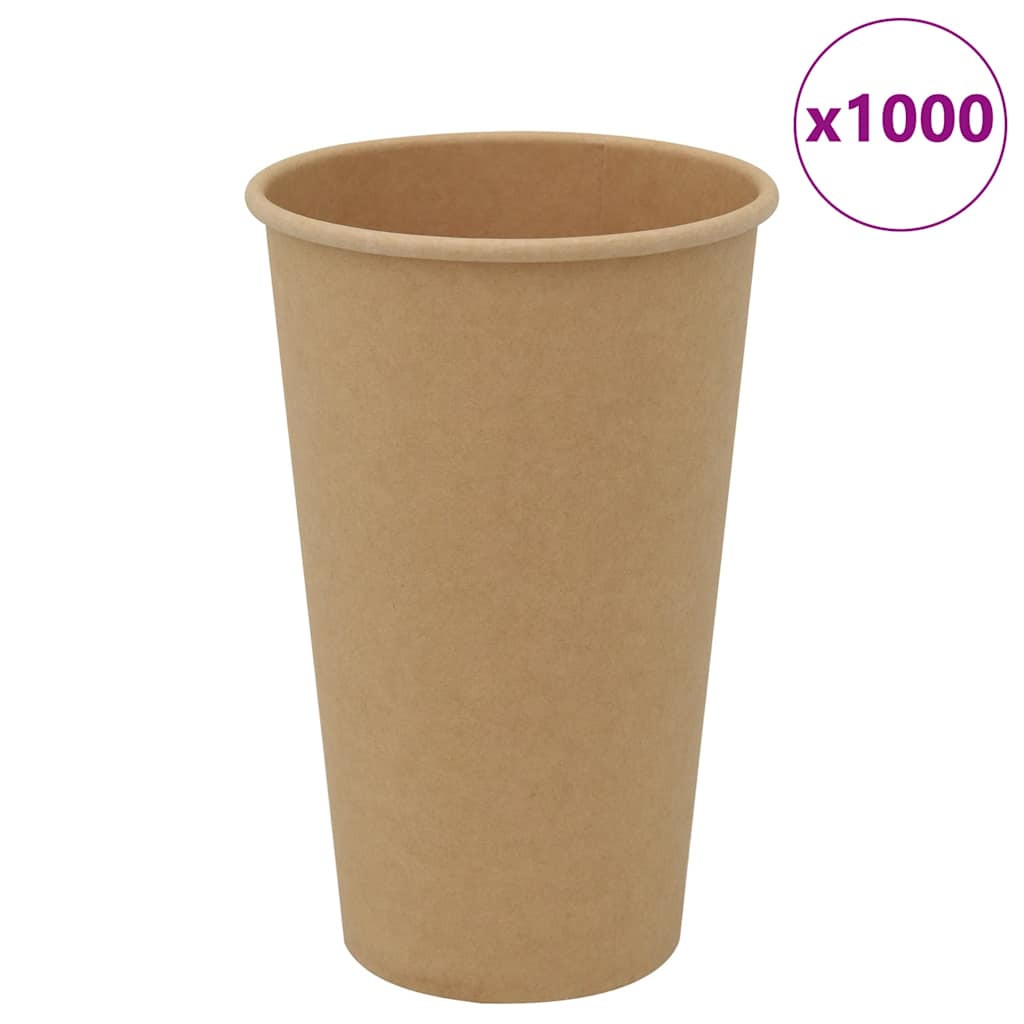 Vidaxl papieren koffiekopjes 1000 st 16oz 400 ml bruin