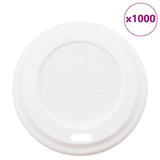 Vidaxl papieren koffiebekerdeksels ø60 mm 4oz 1000 st kunststof wit