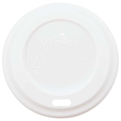 Vidaxl papieren koffiebekerdeksels ø60 mm 4oz 1000 st kunststof wit