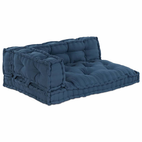 Vidaxl modulair bank 3 pcs indigo 120 x 80 x 38 cm stof