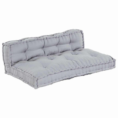 Vidaxl modulair bank 2 pcs grijs 120 x 80 x 38 cm stof