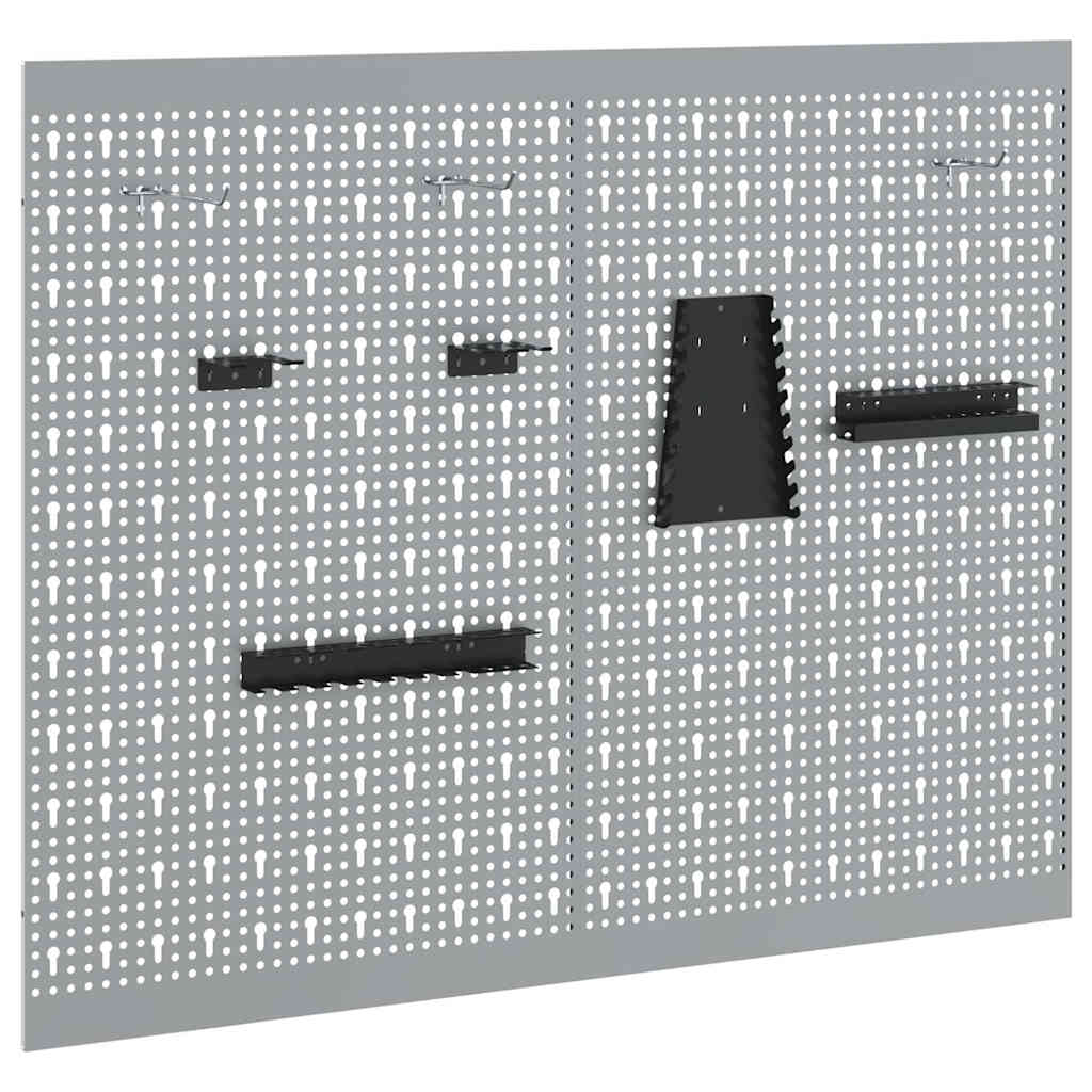 Vidaxl gereedschap wandpaneel 2 pcs grijs 100 x 1 x 80 cm