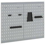 Vidaxl gereedschap wandpaneel 2 pcs grijs 100 x 1 x 80 cm