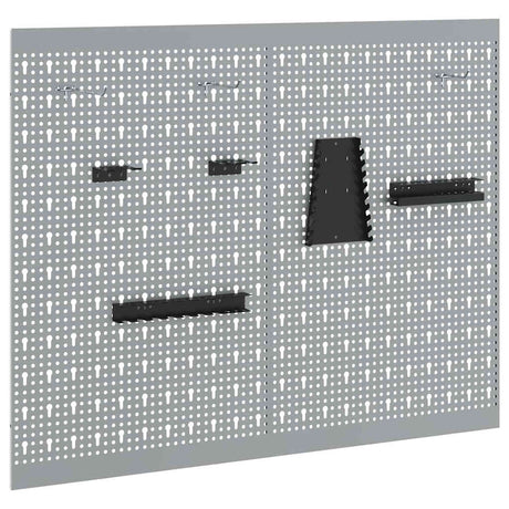Vidaxl gereedschap wandpaneel 2 pcs grijs 100 x 1 x 80 cm