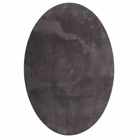 Vidaxl vloerkleden ovaal huarte antraciet 120 x 170 cm 100% polyester