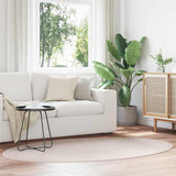 Vidaxl vloerkleden ovaal huarte zand 140 x 200 cm 100% polyester