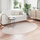 Vidaxl vloerkleden ovaal huarte zand 140 x 200 cm 100% polyester