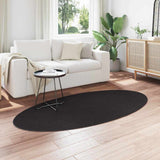 Vidaxl vloerkleden ovaal huarte zwart 100 x 200 cm 100% polyester