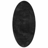Vidaxl vloerkleden ovaal huarte zwart 100 x 200 cm 100% polyester