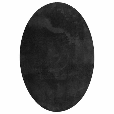 Vidaxl vloerkleden ovaal huarte zwart 120 x 170 cm 100% polyester