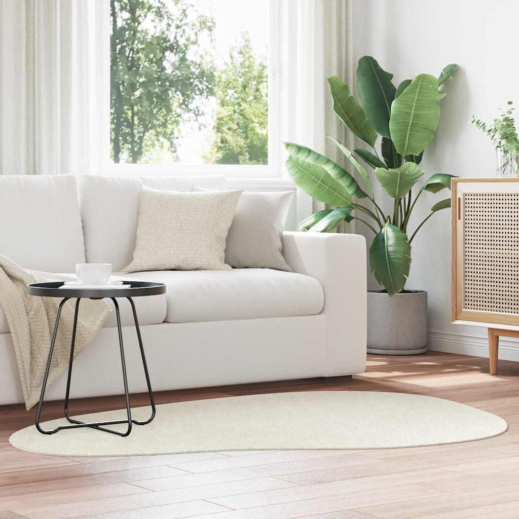 Vidaxl vloerkleden huarte crème 120 x 170 cm polyester