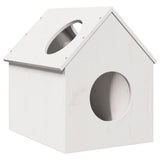 Vidaxl kattenhuis 41x50x50 cm massief grenenhout wit