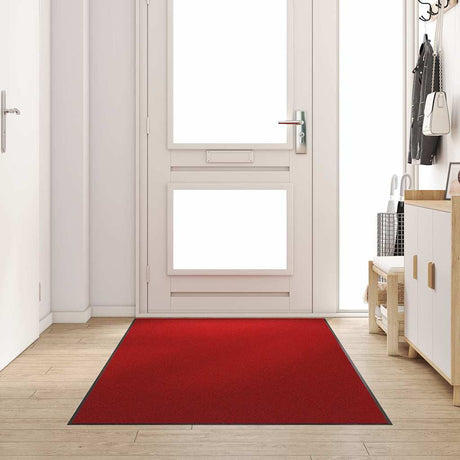 Vidaxl deurmat rood en zwart 120 x 250 cm 100% polyamide