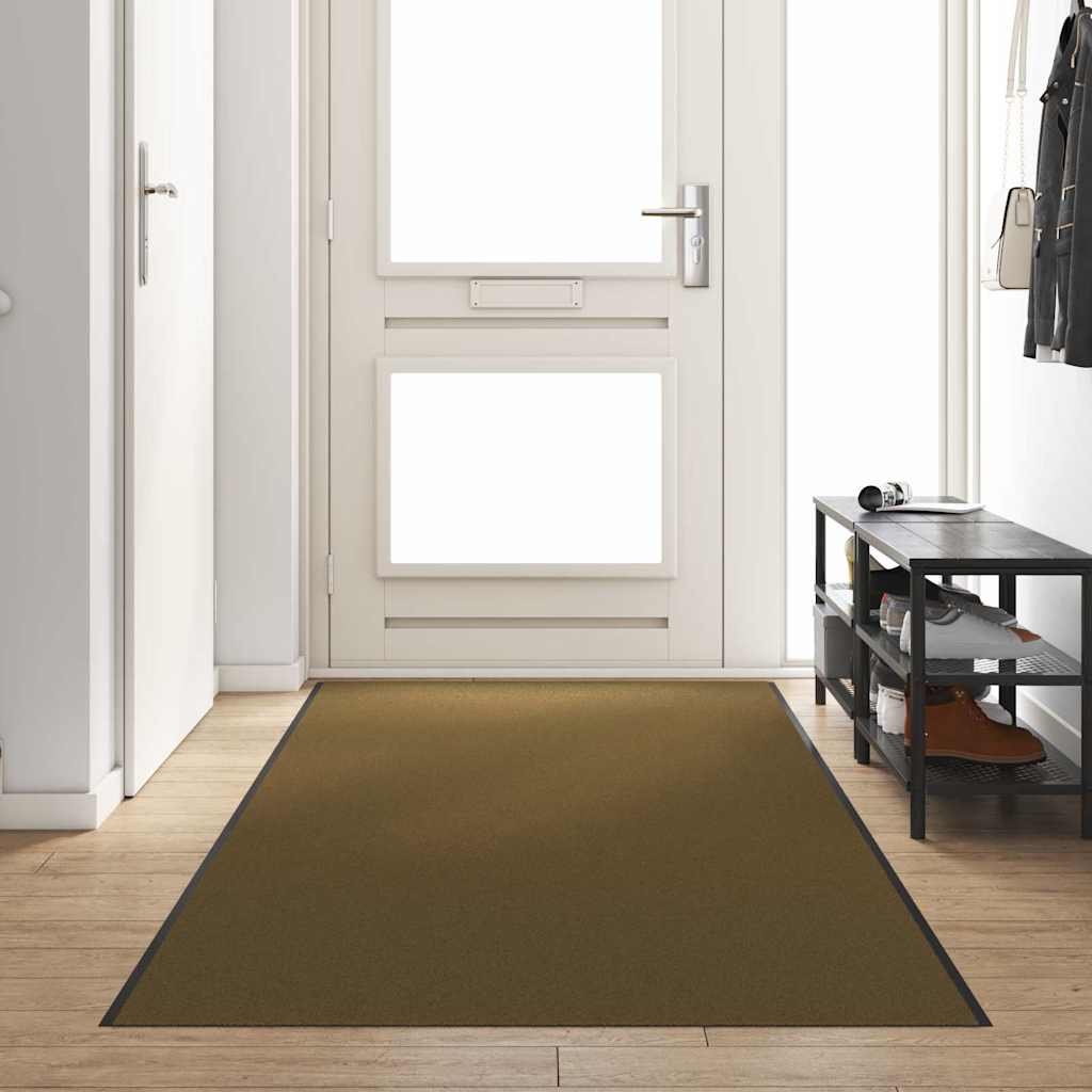 Vidaxl deurmat anders bruin en zwart 120 x 400 cm polyamide en pvc