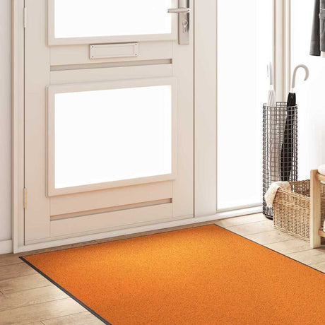 Vidaxl deurmat anders oranje en zwart 120 x 250 cm polyamide en pvc